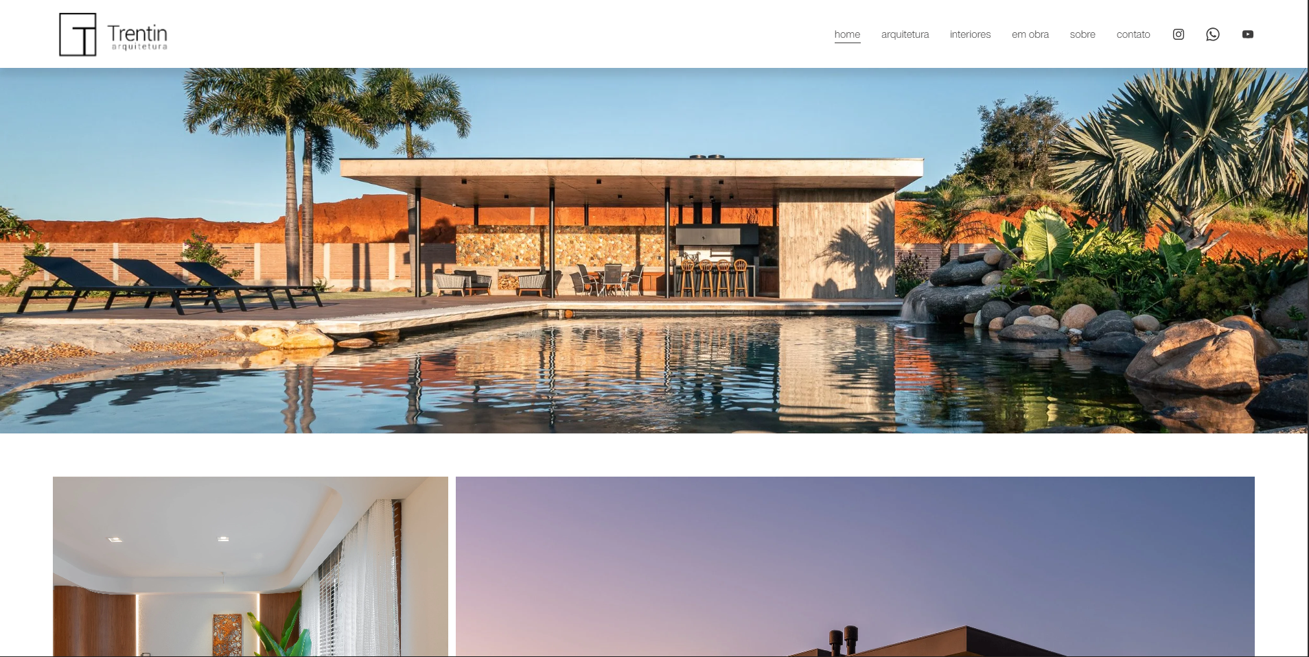 Trentin Arquitetura — desktop