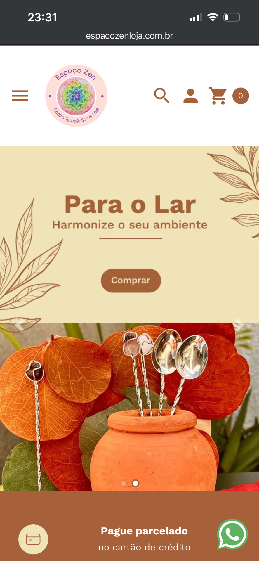 Espaço Zen — mobile